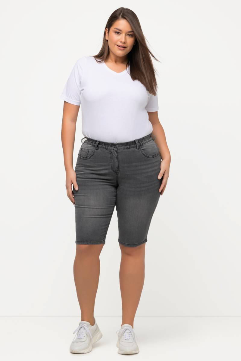 Große Größen Jeansbermuda Mandy, Damen, beige, Größe: 48, Baumwolle/Polyester/Viskose, Ulla Popken von Ulla Popken