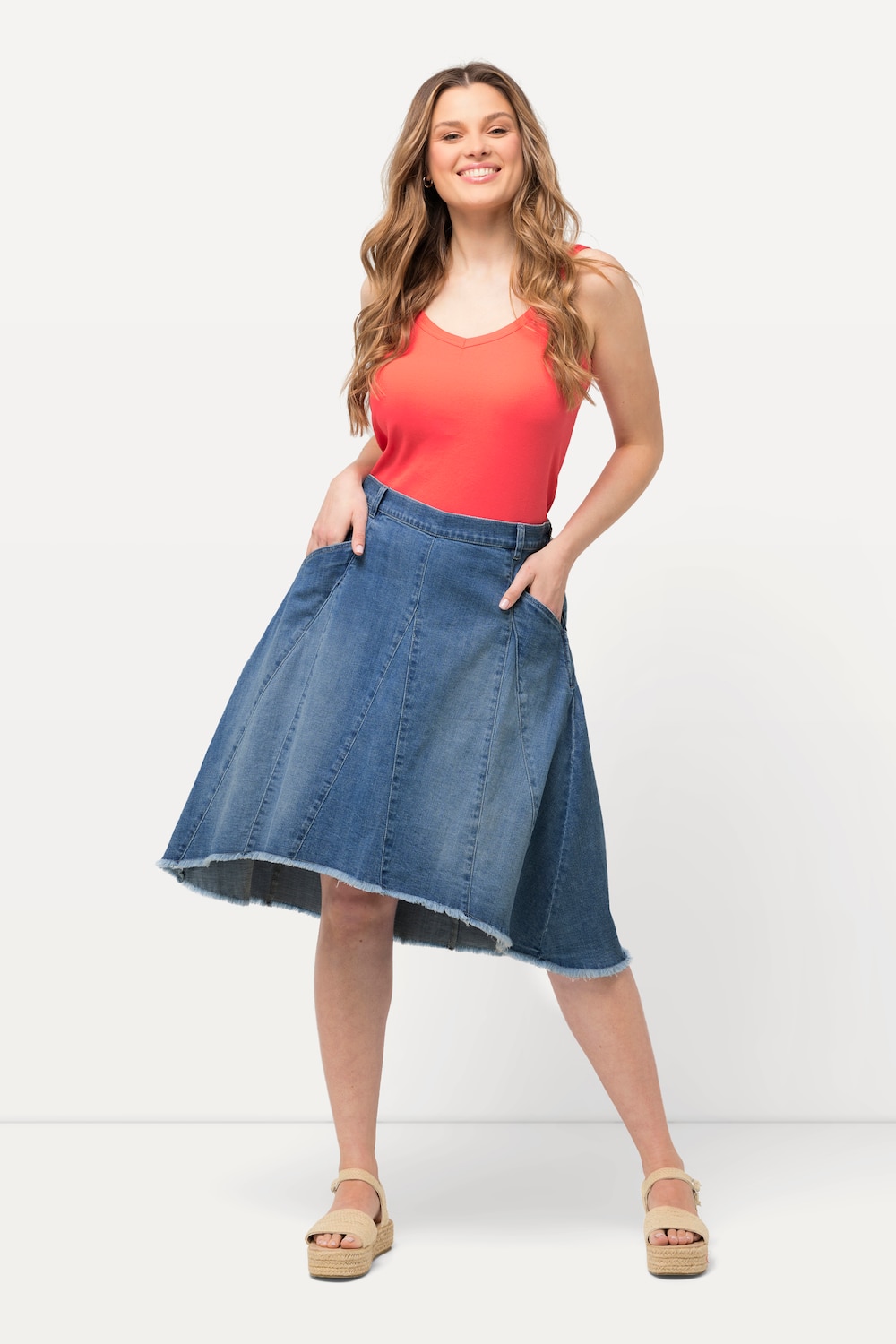 Große Größen Jeansrock, Damen, blau, Größe: 54, Baumwolle, Ulla Popken Große Größen Jeansrock, Damen, blau, Größe: 54, Baumwolle, Ulla Popken von Ulla Popken