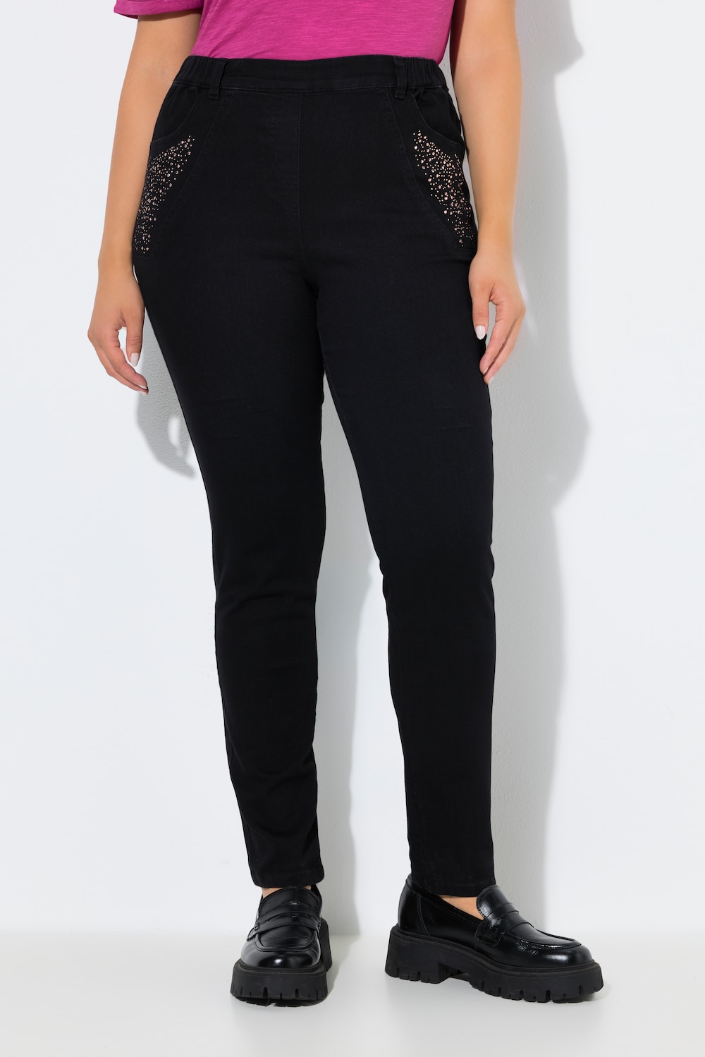 Große Größen Jeggings Sienna, Damen, schwarz, Größe: 46, Baumwolle/Polyester, Ulla Popken von Ulla Popken