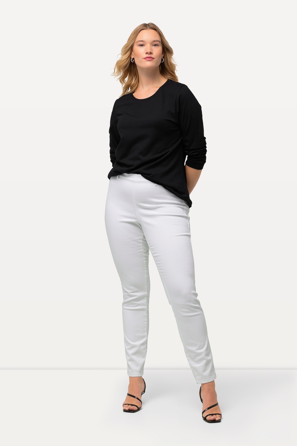 Große Größen Jeggings Sienna, Damen, weiß, Größe: 50, Baumwolle, Ulla Popken von Ulla Popken