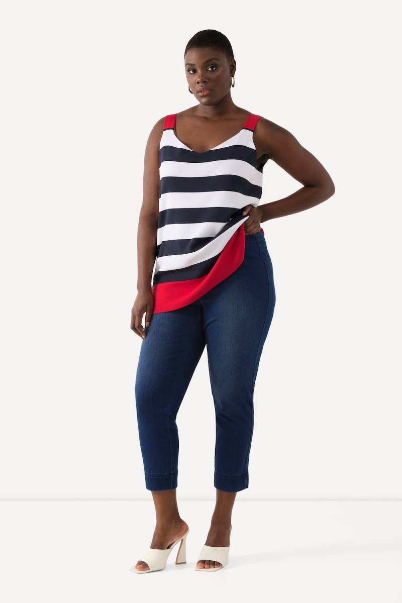 Große Größen Jersey-Capri Sienna, Damen, blau, Größe: 56, Baumwolle/Polyester/Elasthan, Ulla Popken Große Größen Jersey-Capri Sienna, Damen, blau, Größe: 56, Baumwolle/Polyester/Elasthan, Ulla Popken von Ulla Popken