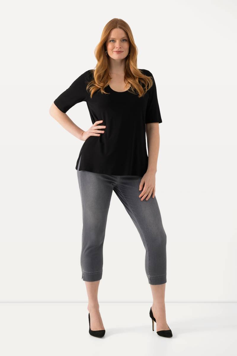 Große Größen Jersey-Capri Sienna, Damen, grau, Größe: 60, Baumwolle/Polyester/Elasthan, Ulla Popken Große Größen Jersey-Capri Sienna, Damen, grau, Größe: 60, Baumwolle/Polyester/Elasthan, Ulla Popken von Ulla Popken