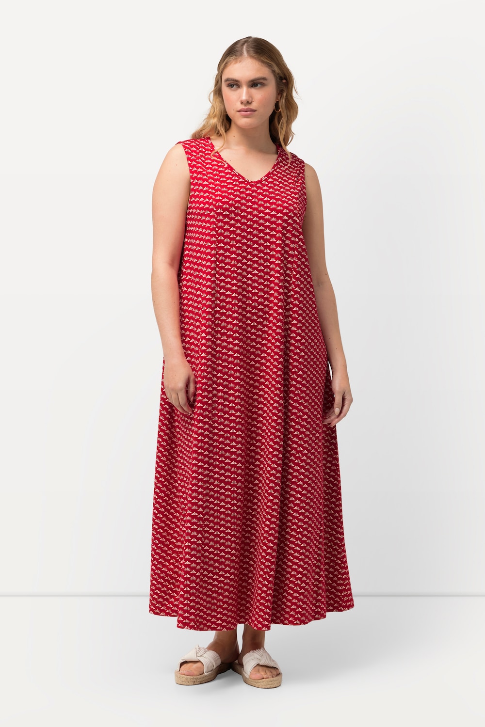 Große Größen Jersey-Maxikleid, Damen, rot, Größe: 46/48, Baumwolle, Ulla Popken von Ulla Popken