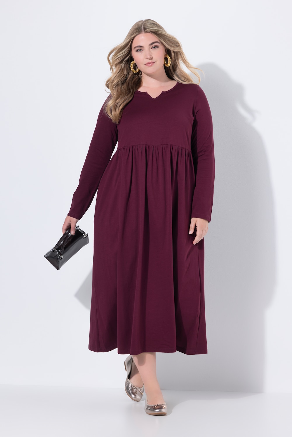 Große Größen Jersey-Maxikleid, Damen, rot, Größe: 62/64, Baumwolle, Ulla Popken von Ulla Popken