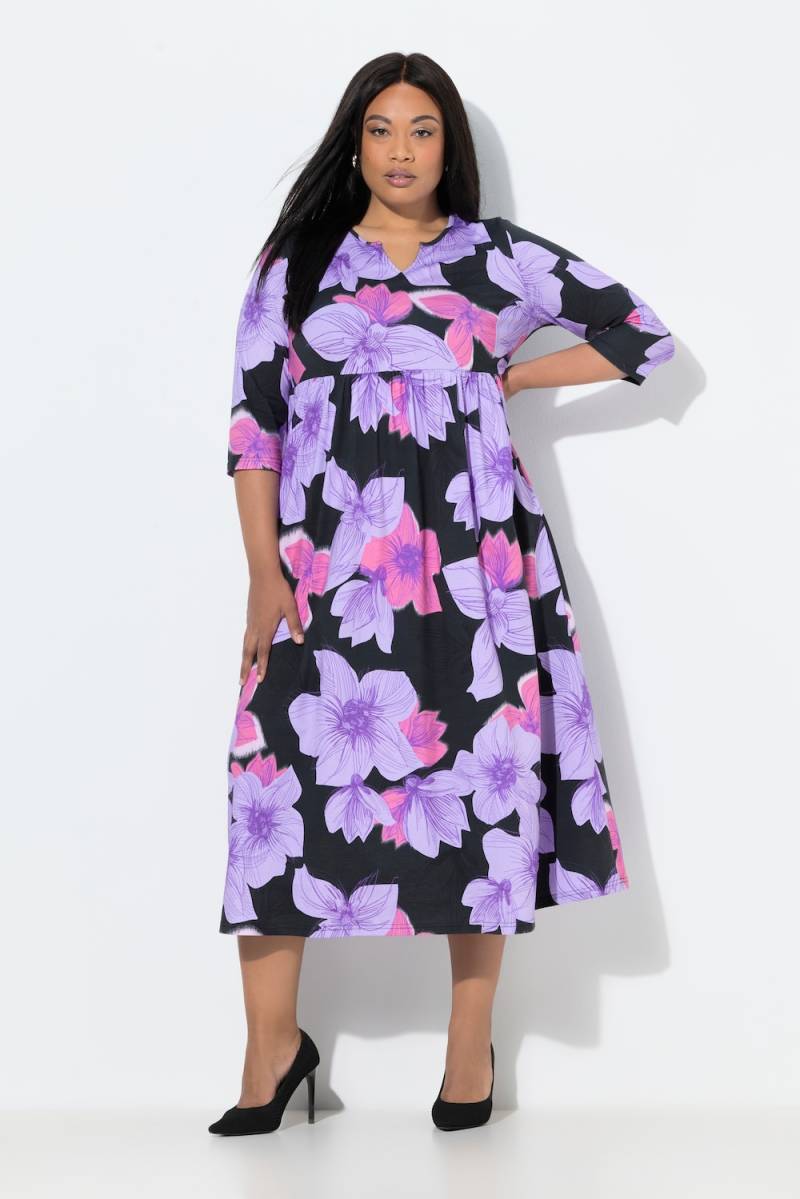 Große Größen Jersey-Maxikleid, Damen, schwarz, Größe: 54/56, Baumwolle, Ulla Popken von Ulla Popken