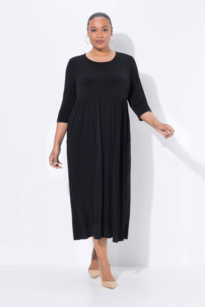Große Größen Jersey-Maxikleid, Damen, schwarz, Größe: 62/64, Polyester, Ulla Popken von Ulla Popken