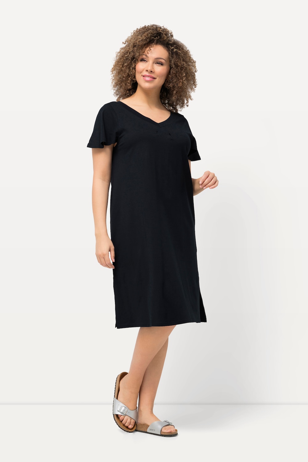 Große Größen Jersey-Midikleid, Damen, blau, Größe: 46/48, Viskose, Ulla Popken von Ulla Popken