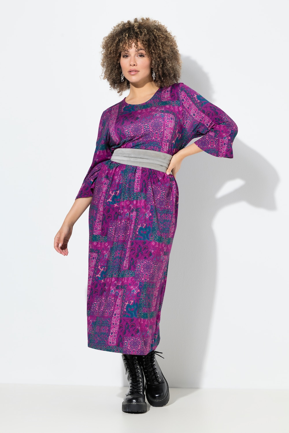 Große Größen Jersey-Midikleid, Damen, lila, Größe: 42/44, Viskose, Ulla Popken Große Größen Jersey-Midikleid, Damen, lila, Größe: 42/44, Viskose, Ulla Popken von Ulla Popken