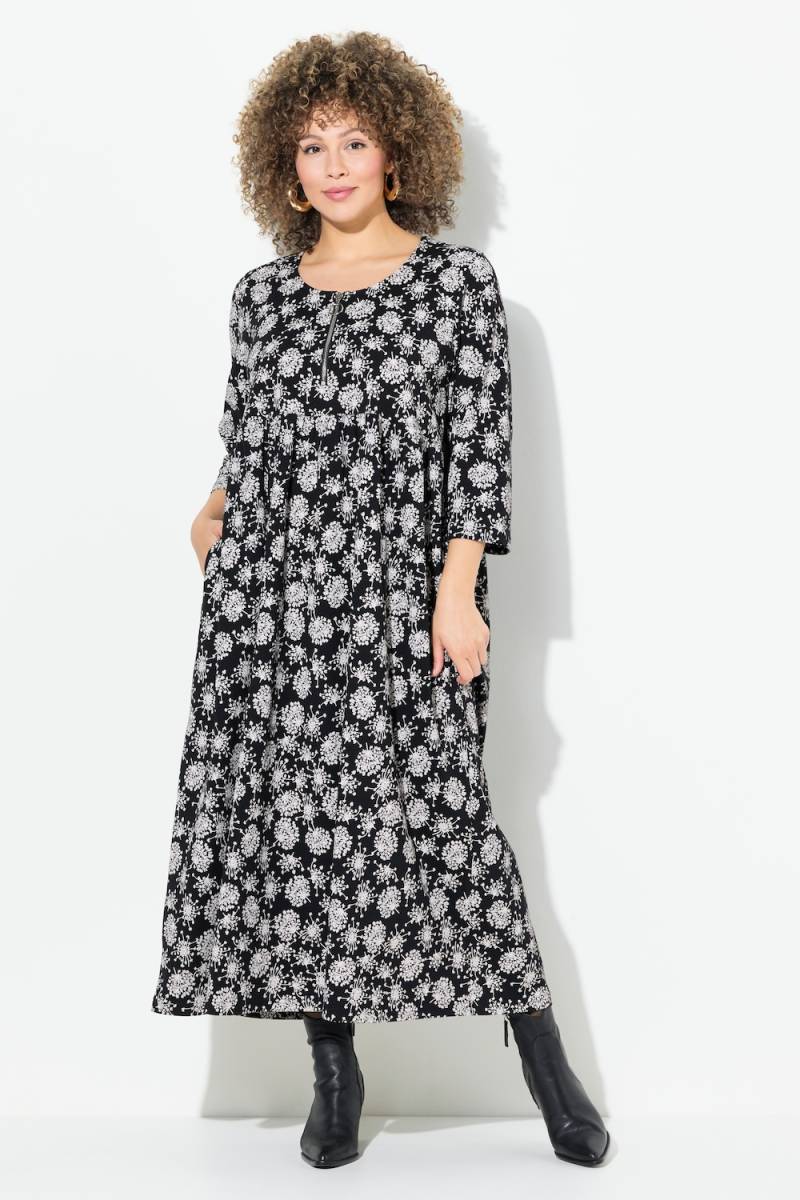 Große Größen Jersey-Midikleid, Damen, schwarz, Größe: 58/60, Baumwolle, Ulla Popken von Ulla Popken