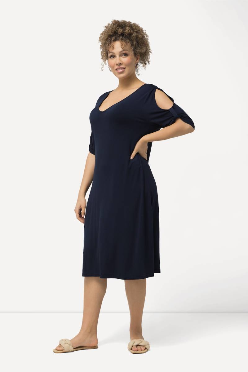 Große Größen Jersey-Strandkleid, Damen, blau, Größe: 46/48, Viskose, Ulla Popken von Ulla Popken