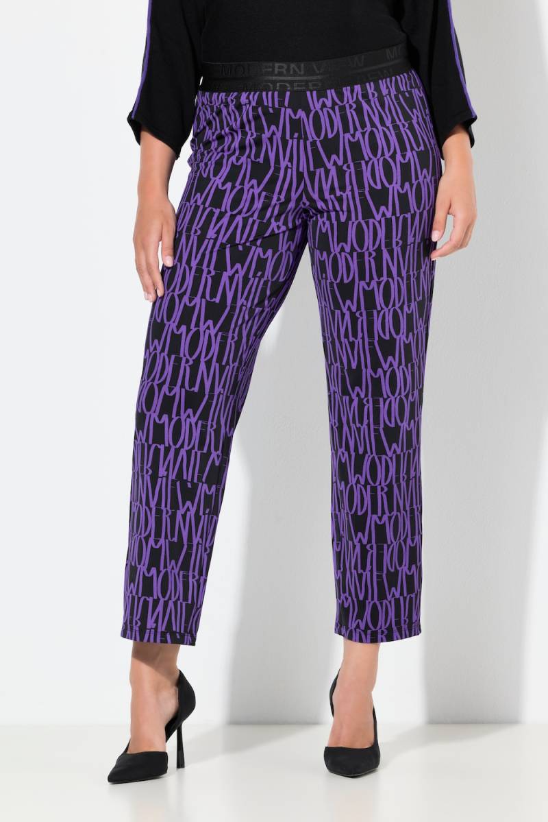 Große Größen Jerseyhose Sienna, Damen, lila, Größe: 42/44, Polyester/Elasthan, Ulla Popken von Ulla Popken