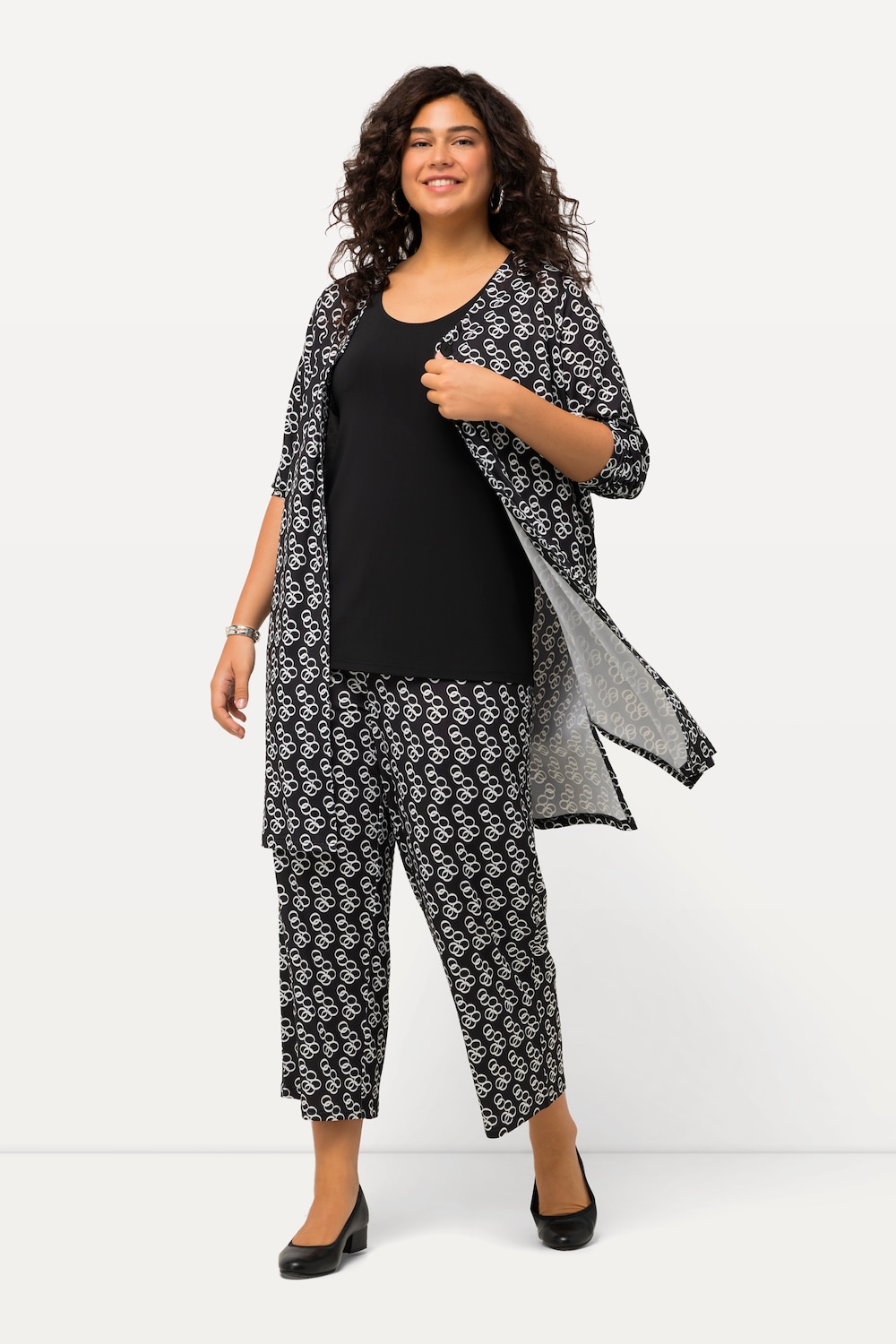 Große Größen Jerseyjacke, Damen, schwarz, Größe: 62/64, Polyester, Ulla Popken von Ulla Popken