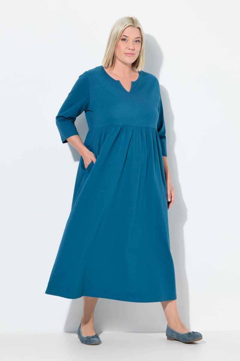 Große Größen Jerseykleid, Damen, blau, Größe: 46/48, Baumwolle, Ulla Popken von Ulla Popken
