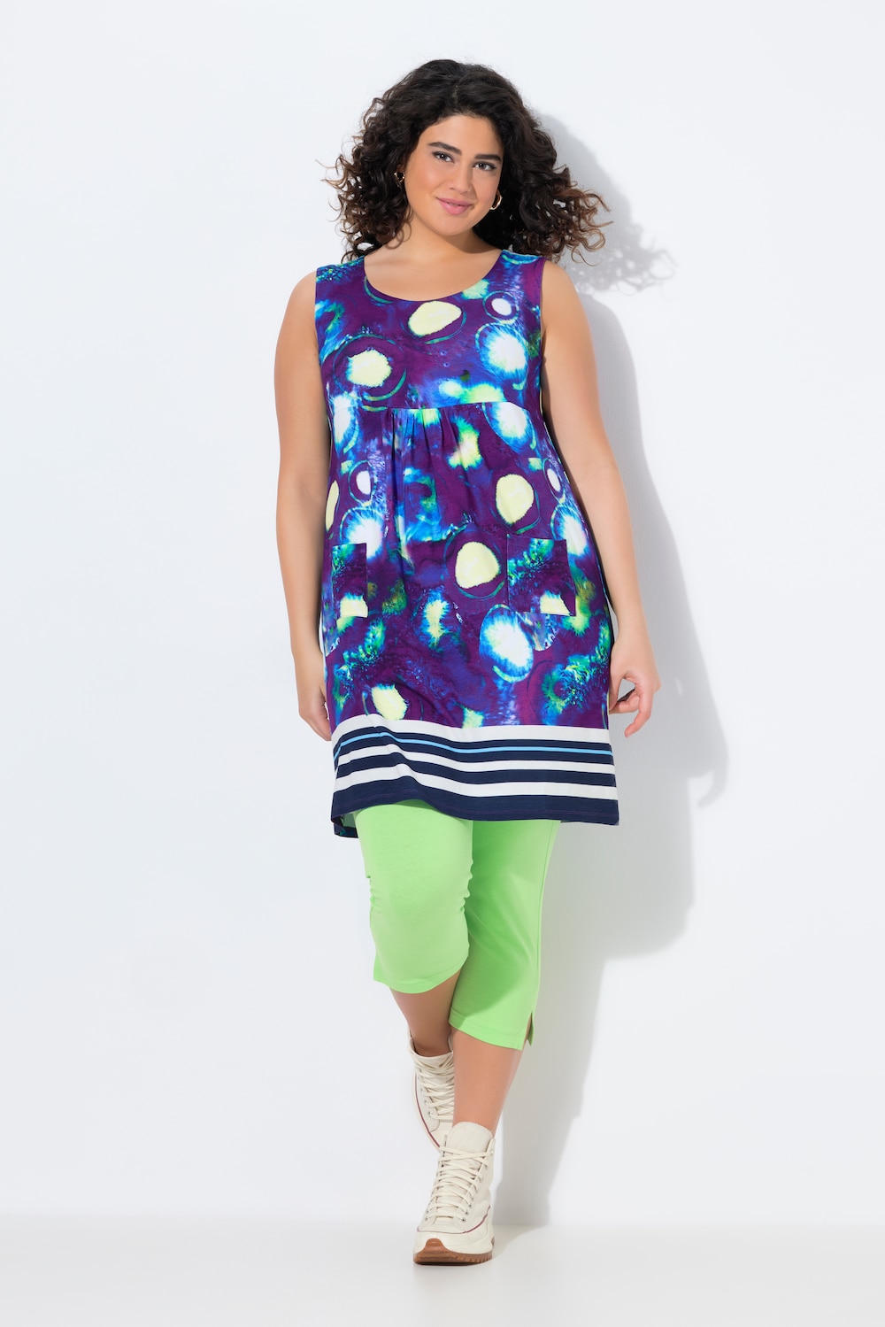 Große Größen Jerseykleid, Damen, blau, Größe: 46/48, Viskose, Ulla Popken von Ulla Popken