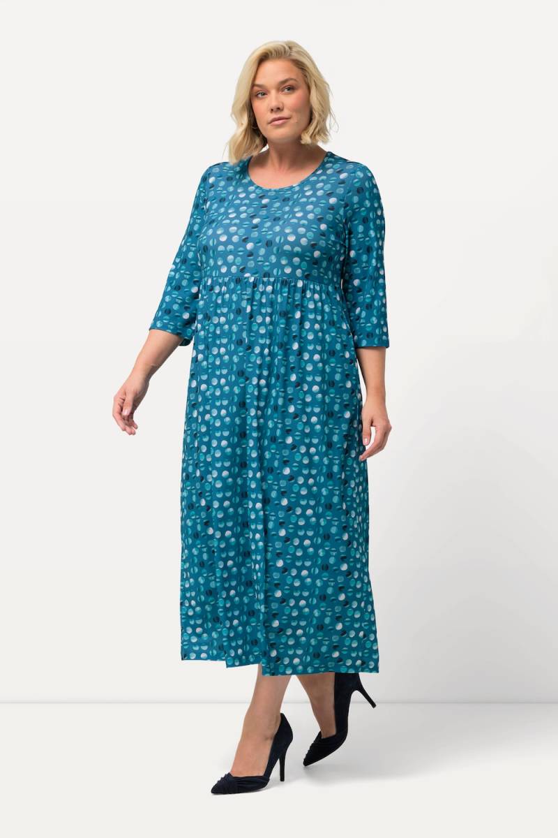 Große Größen Jerseykleid, Damen, blau, Größe: 50/52, Polyester, Ulla Popken von Ulla Popken