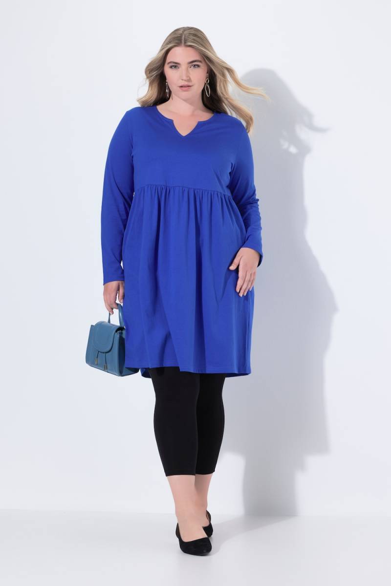 Große Größen Jerseykleid, Damen, blau, Größe: 54/56, Baumwolle, Ulla Popken von Ulla Popken