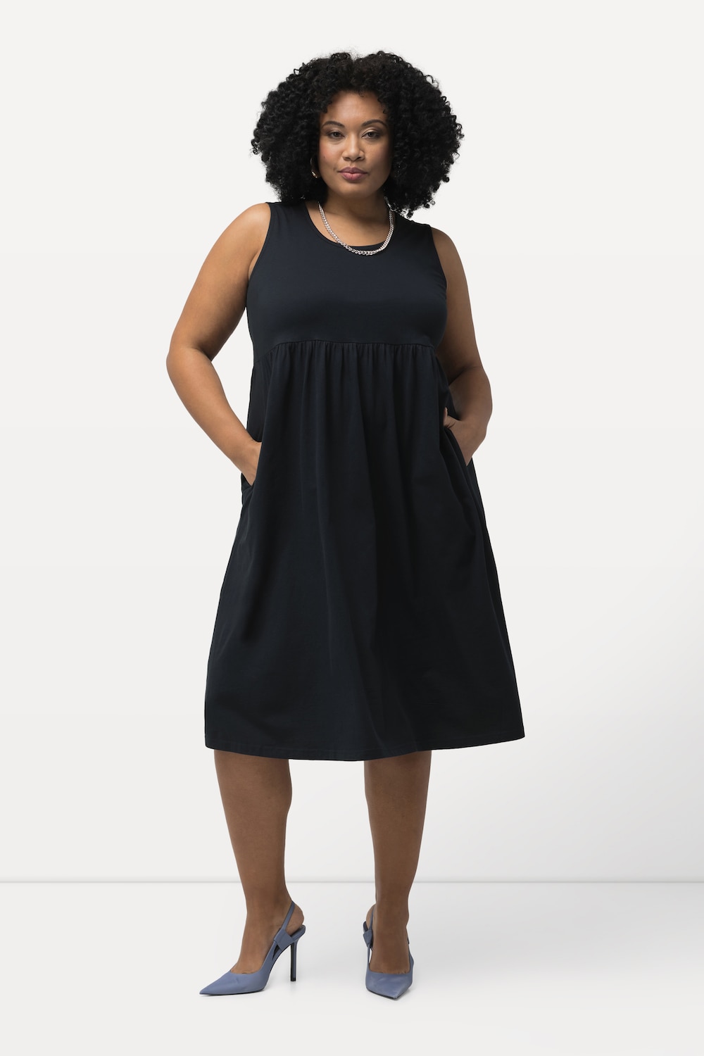 Große Größen Jerseykleid, Damen, blau, Größe: 58/60, Baumwolle, Ulla Popken von Ulla Popken