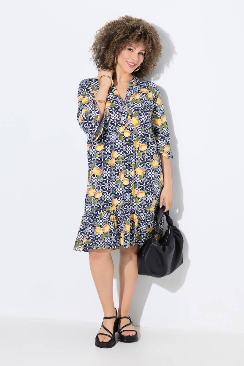 Große Größen Jerseykleid, Damen, blau, Größe: 58/60, Baumwolle, Ulla Popken von Ulla Popken