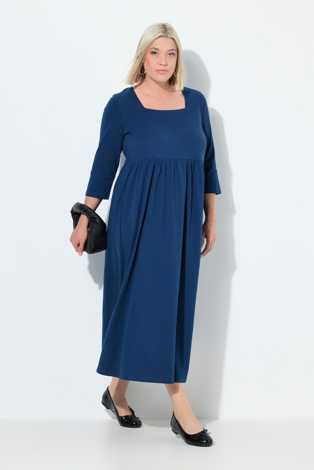 Große Größen Jerseykleid, Damen, blau, Größe: 58/60, Baumwolle, Ulla Popken von Ulla Popken