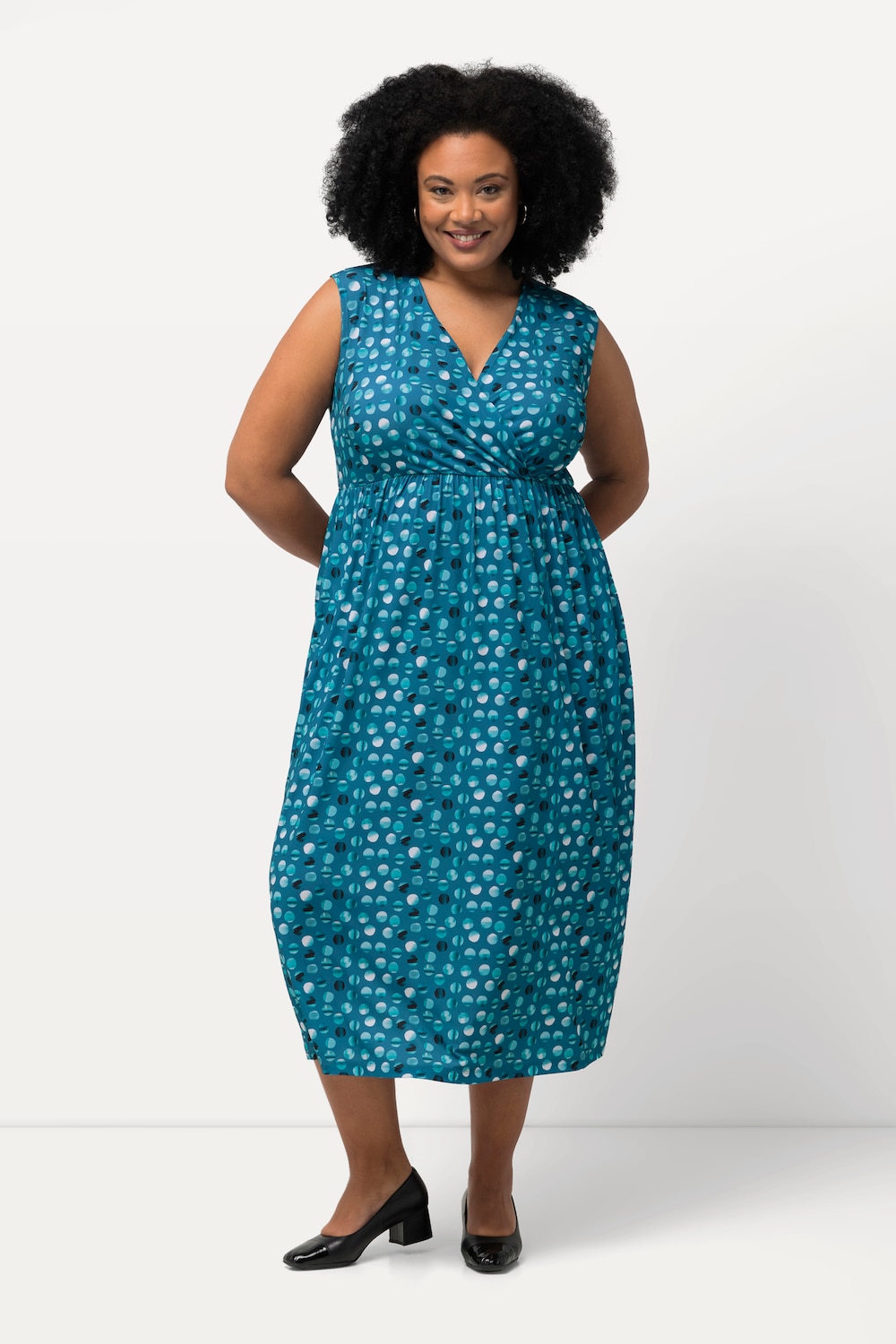 Große Größen Jerseykleid, Damen, blau, Größe: 62/64, Polyester, Ulla Popken von Ulla Popken