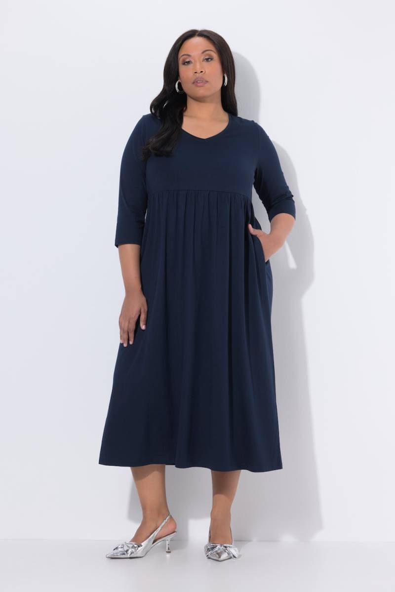 Große Größen Jerseykleid, Damen, blau, Größe: 66/68, Baumwolle, Ulla Popken von Ulla Popken