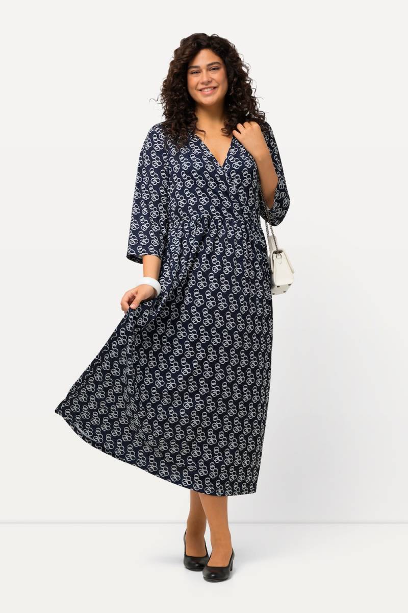 Große Größen Jerseykleid, Damen, blau, Größe: 66/68, Polyester, Ulla Popken von Ulla Popken