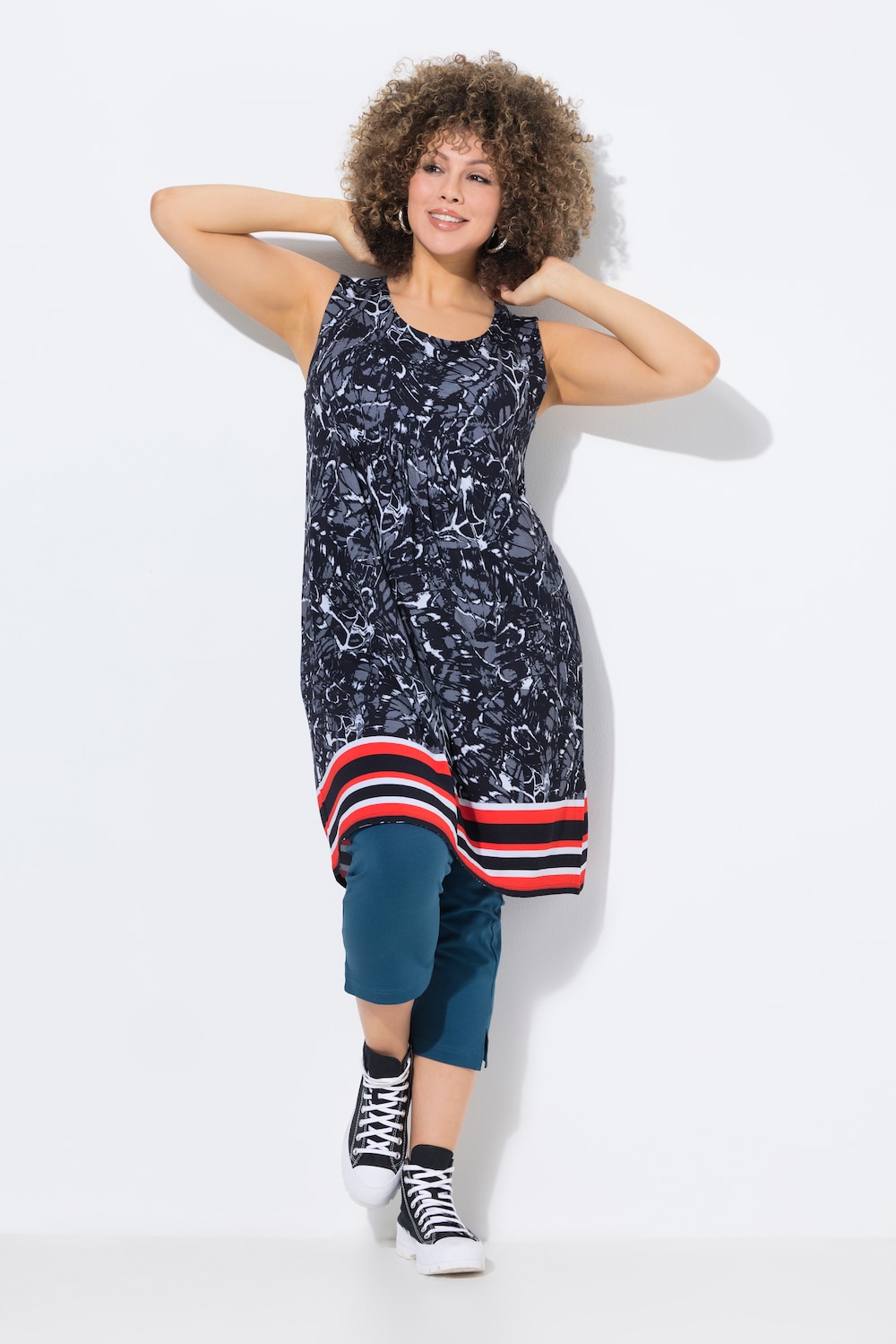 Große Größen Jerseykleid, Damen, grau, Größe: 50/52, Viskose, Ulla Popken von Ulla Popken