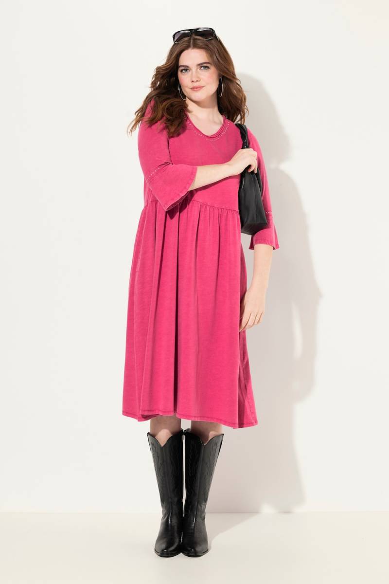 Große Größen Jerseykleid, Damen, lila, Größe: 50/52, Baumwolle, Ulla Popken von Ulla Popken