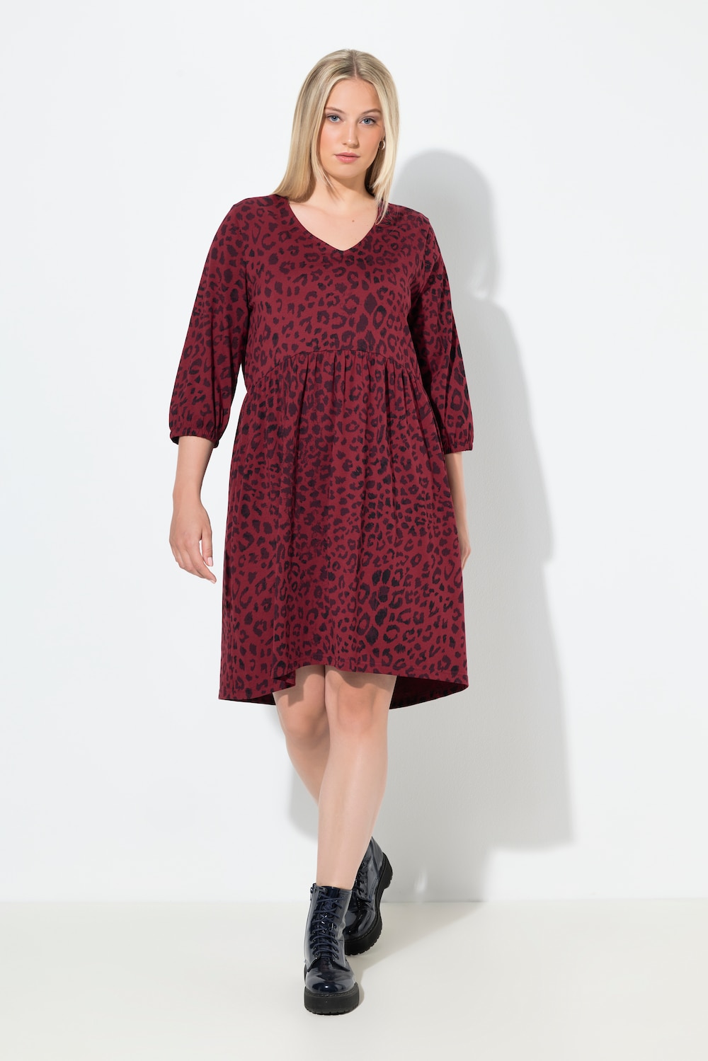 Große Größen Jerseykleid, Damen, lila, Größe: 50/52, Baumwolle, Ulla Popken von Ulla Popken