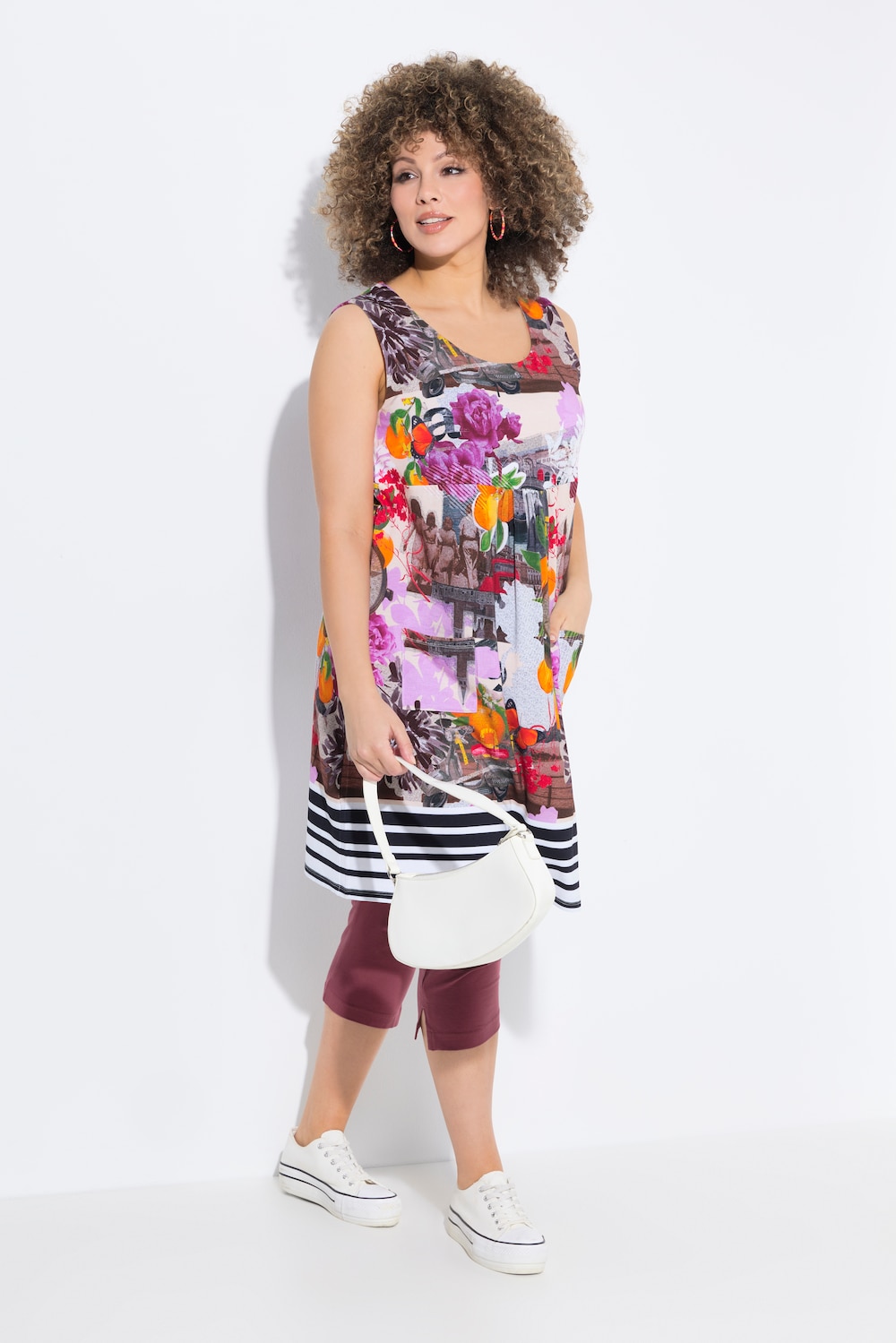 Große Größen Jerseykleid, Damen, lila, Größe: 54/56, Viskose, Ulla Popken von Ulla Popken