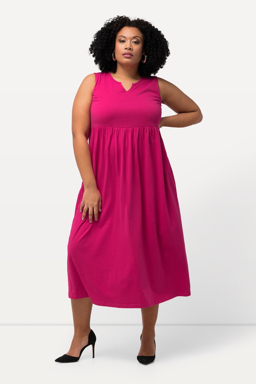 Große Größen Jerseykleid, Damen, rosa, Größe: 46/48, Baumwolle, Ulla Popken von Ulla Popken