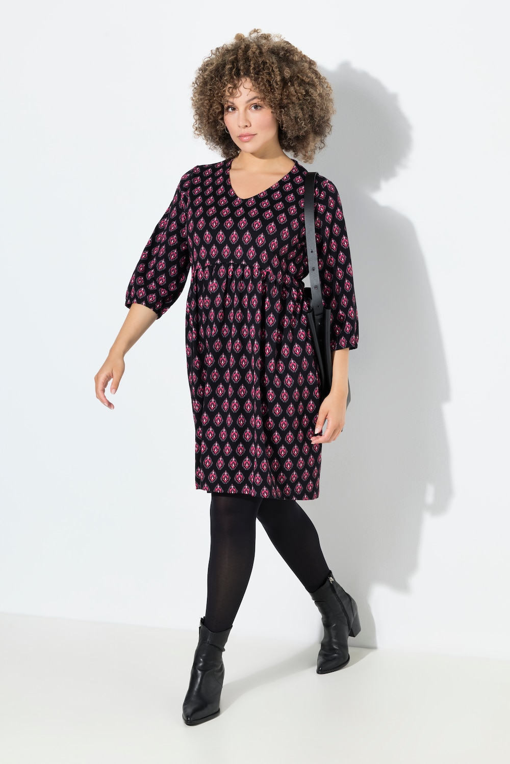 Große Größen Jerseykleid, Damen, rosa, Größe: 46/48, Baumwolle, Ulla Popken von Ulla Popken