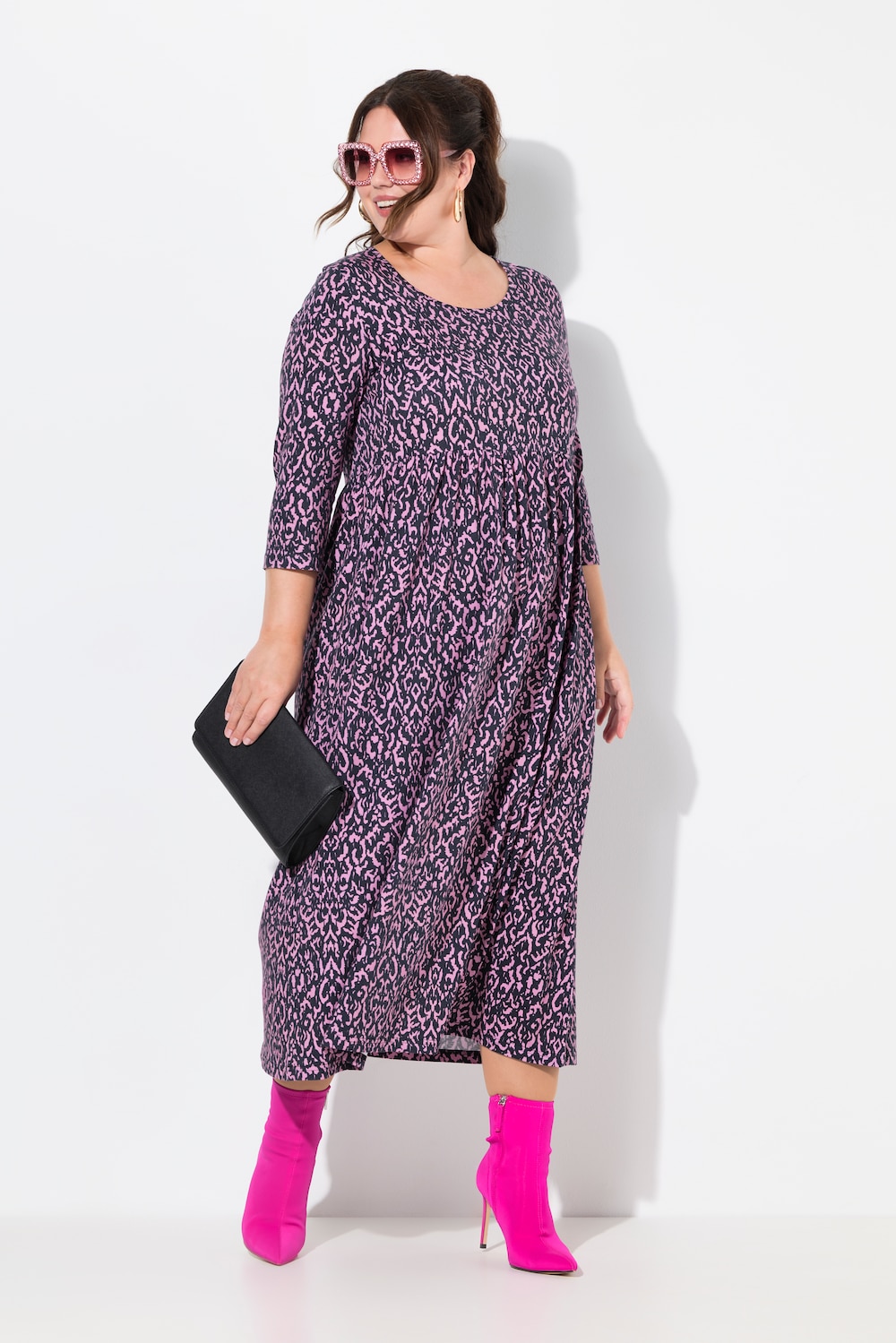 Große Größen Jerseykleid, Damen, rot, Größe: 50/52, Baumwolle, Ulla Popken von Ulla Popken