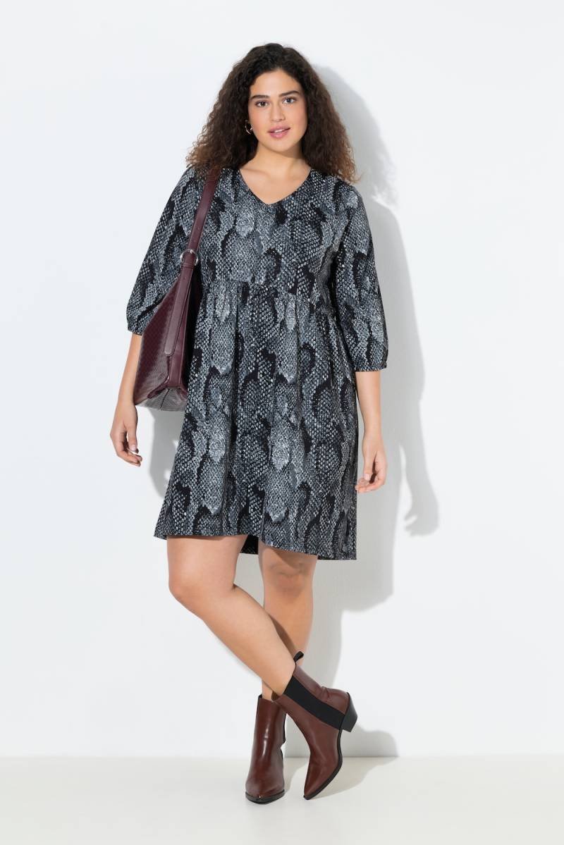 Große Größen Jerseykleid, Damen, schwarz, Größe: 42/44, Baumwolle, Ulla Popken von Ulla Popken