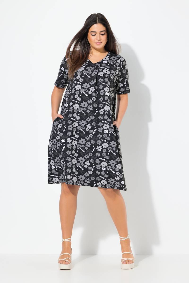 Große Größen Jerseykleid, Damen, schwarz, Größe: 46/48, Baumwolle, Ulla Popken von Ulla Popken