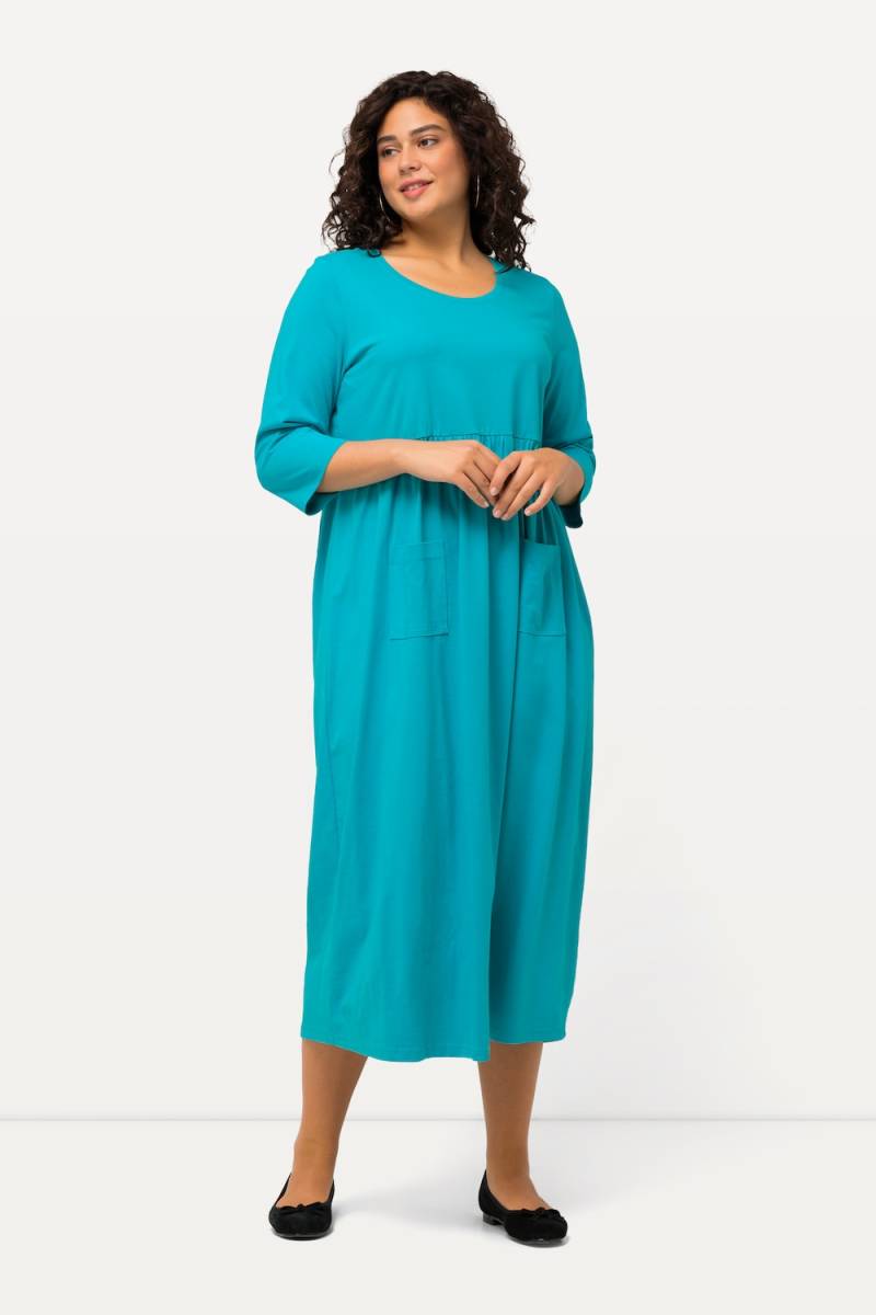 Große Größen Jerseykleid, Damen, türkis, Größe: 50/52, Baumwolle, Ulla Popken von Ulla Popken