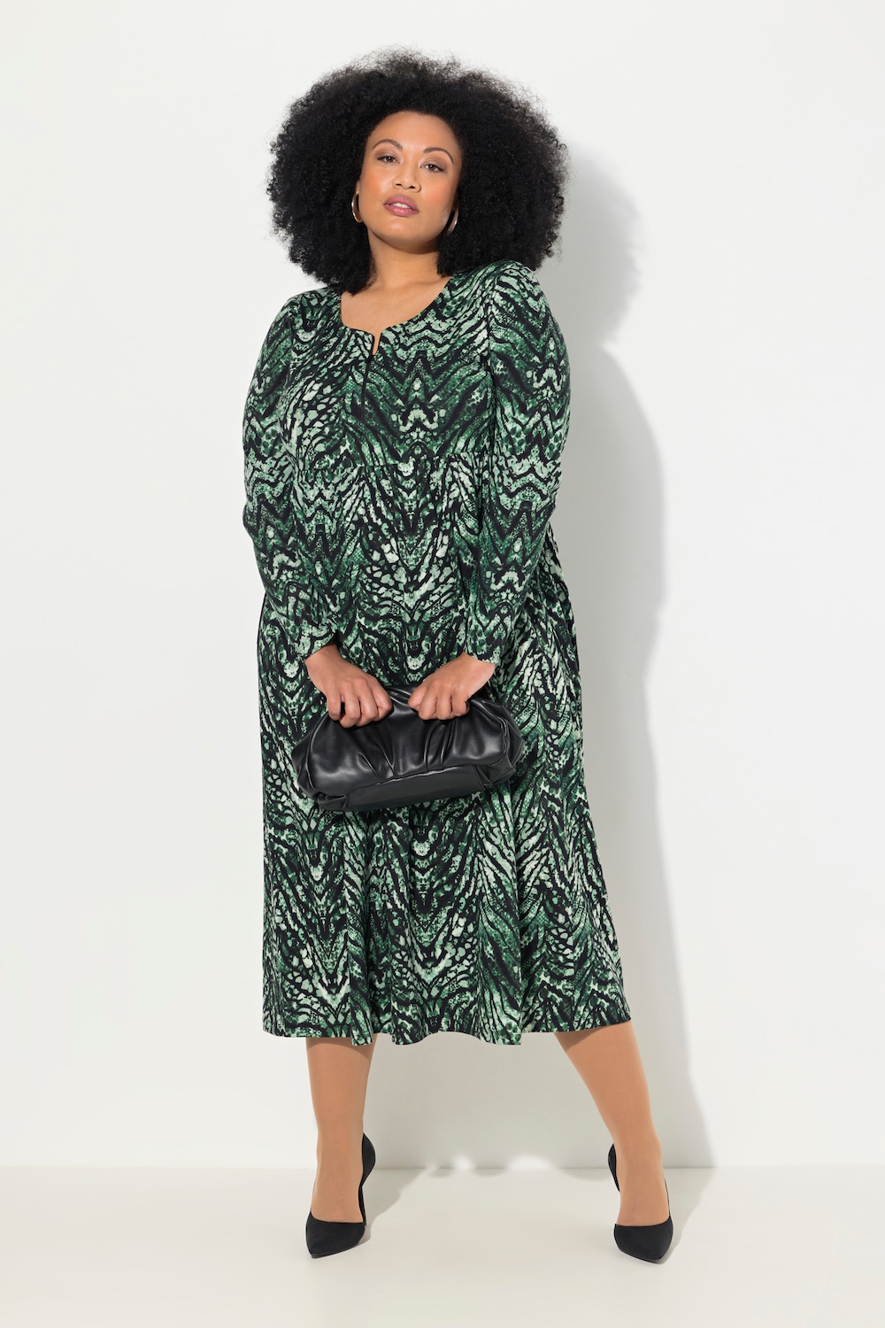 Große Größen Jerseykleid, Damen, türkis, Größe: 54/56, Baumwolle, Ulla Popken von Ulla Popken