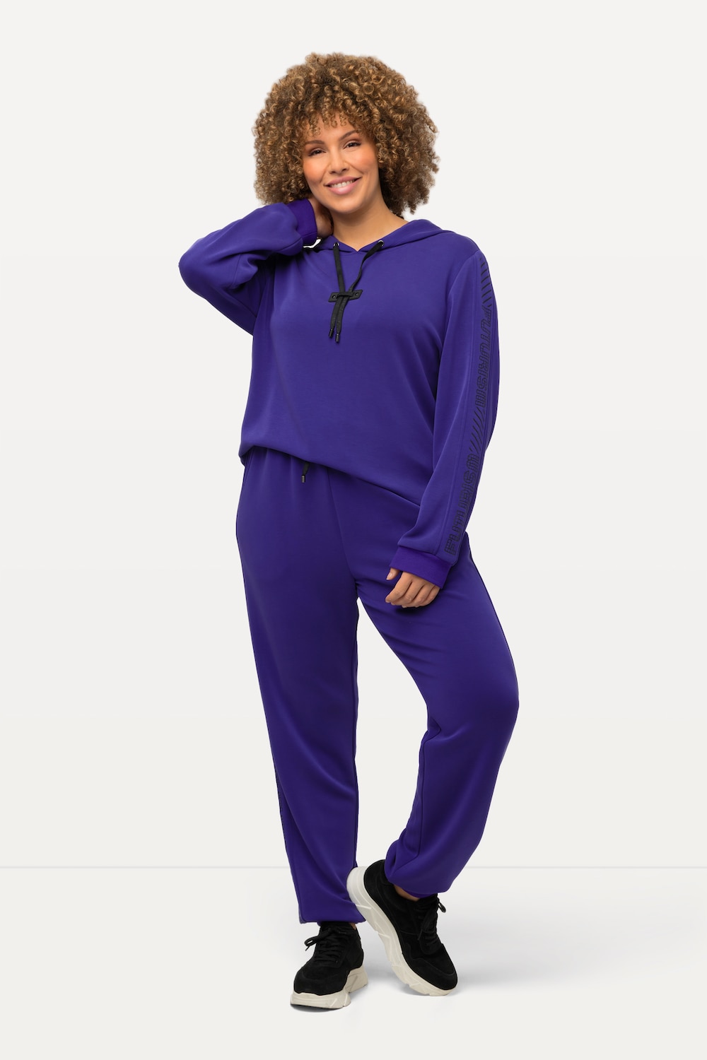 Große Größen Jogginghose, Damen, blau, Größe: 42/44, Polyester/Viskose, Ulla Popken von Ulla Popken