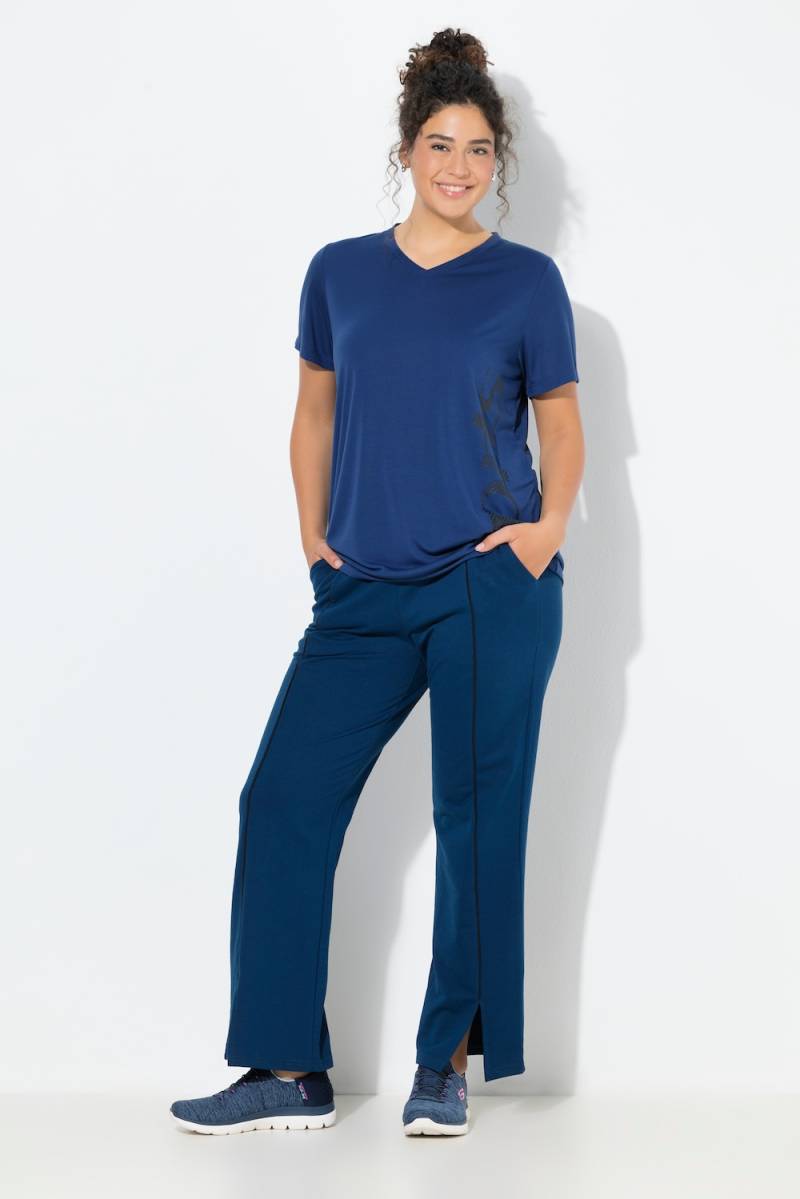 Große Größen Jogginghose, Damen, blau, Größe: 50/52, Baumwolle/Polyester, Ulla Popken von Ulla Popken