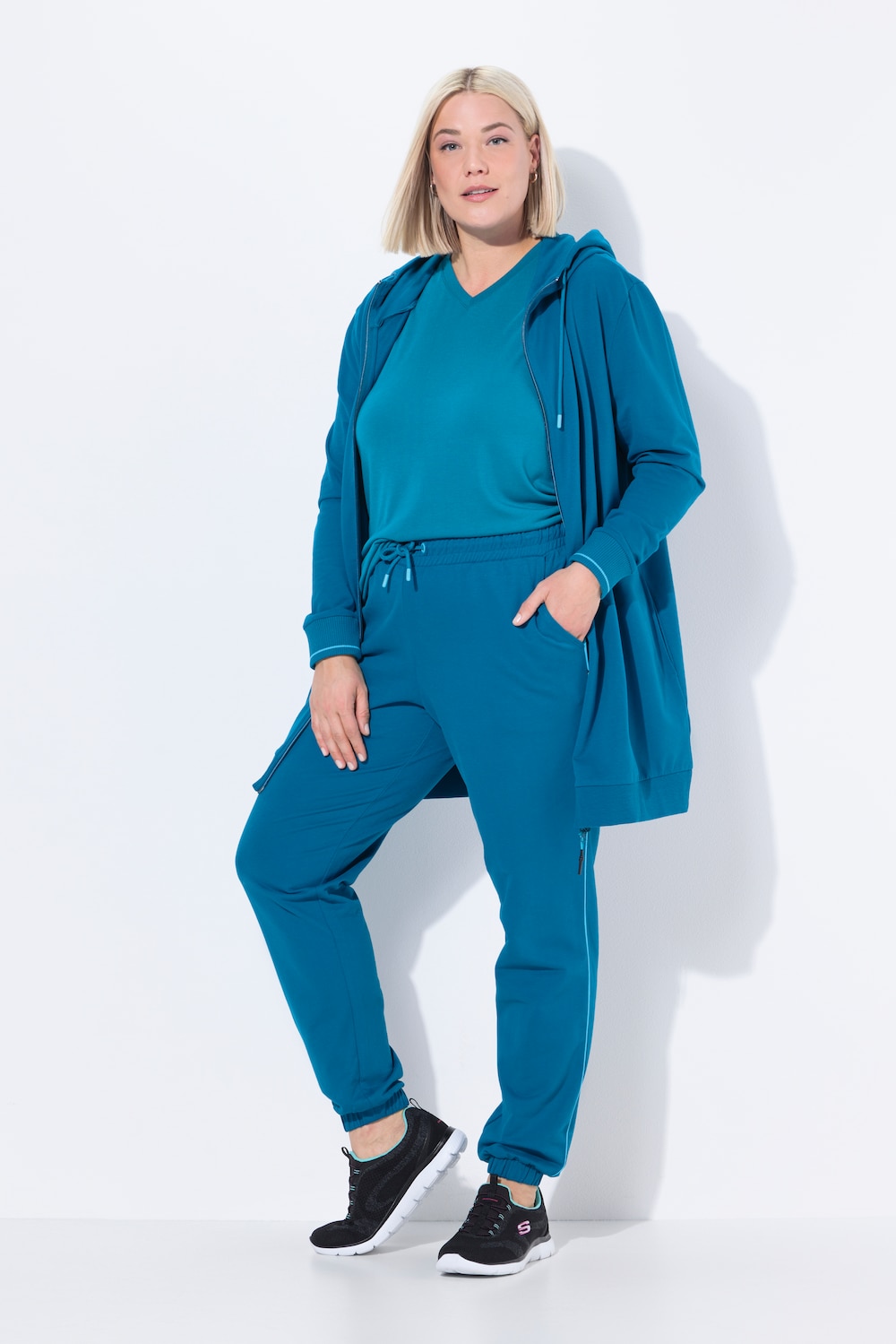 Große Größen Jogginghose, Damen, türkis, Größe: 42/44, Baumwolle/Polyester, Ulla Popken Große Größen Jogginghose, Damen, türkis, Größe: 42/44, Baumwolle/Polyester, Ulla Popken von Ulla Popken
