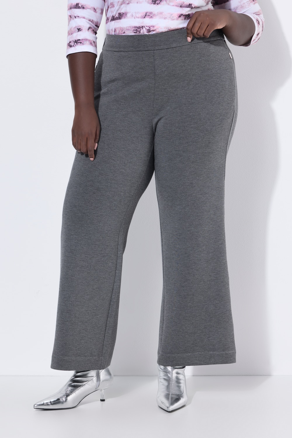Große Größen Jogginghose Rose, Damen, grau, Größe: 54/56, Viskose/Polyester, Ulla Popken von Ulla Popken