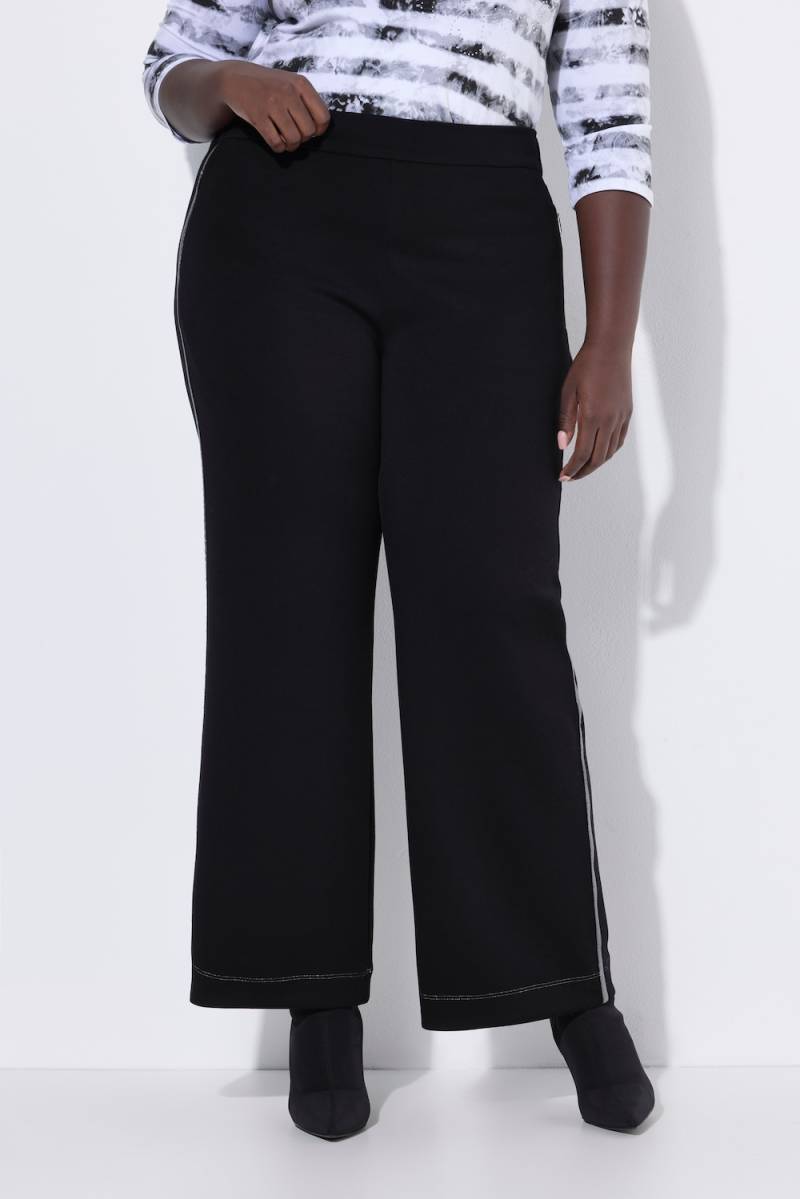 Große Größen Jogginghose Rose, Damen, schwarz, Größe: 54/56, Viskose/Polyester, Ulla Popken von Ulla Popken