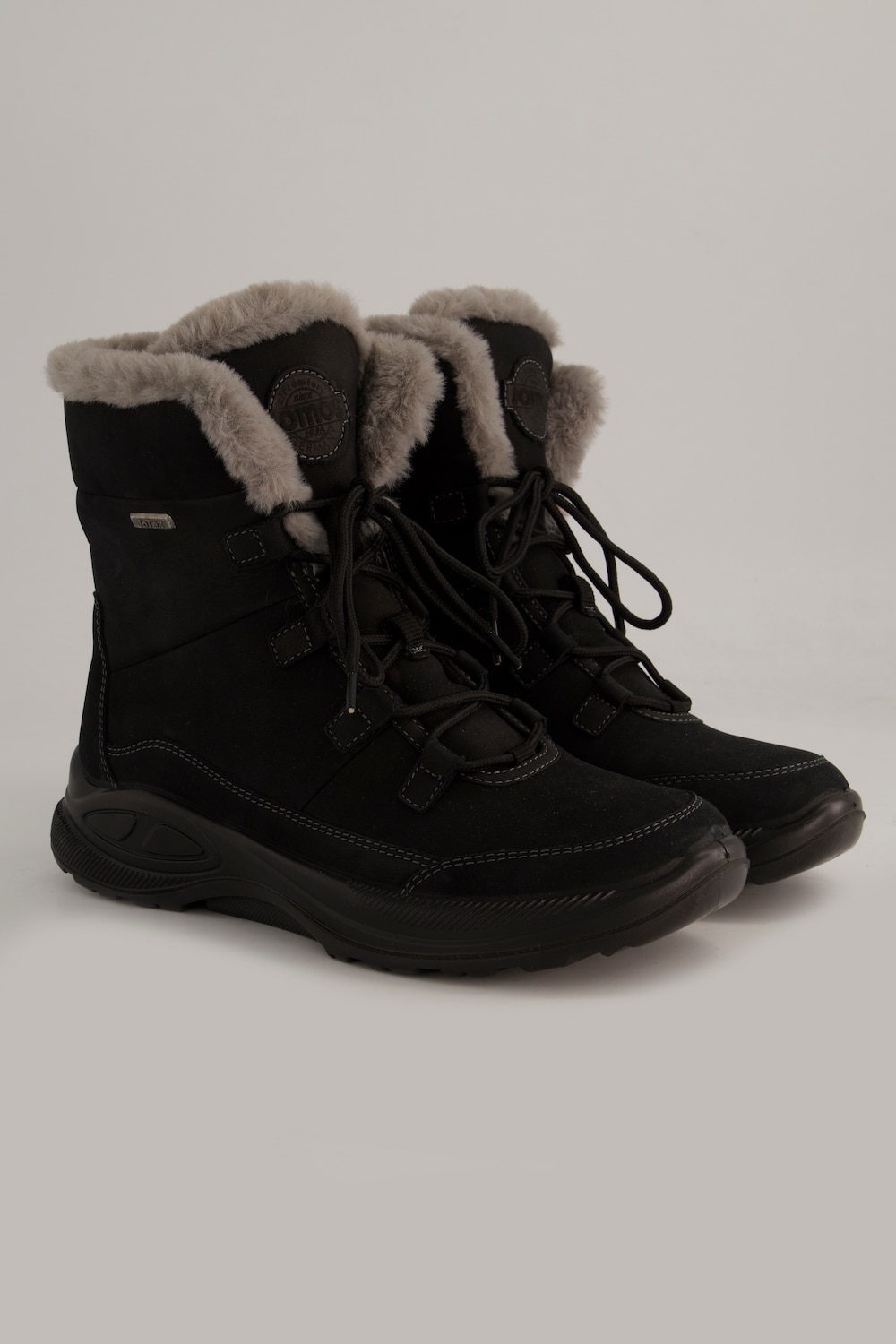 Große Größen Jomos Leder-Stiefeletten, Damen, schwarz, Größe: 39, Leder/Synthetische Fasern, Ulla Popken von Ulla Popken