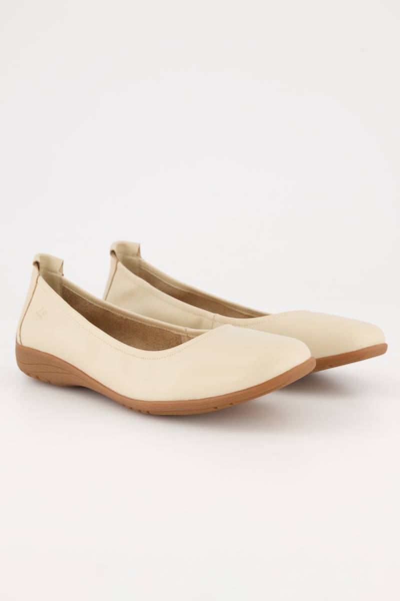 Josef Seibel Leder-Ballerinas, Damen, beige, Größe: 41, Leder, Ulla Popken von Ulla Popken