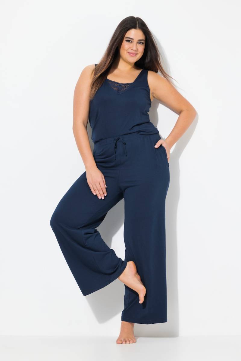 Große Größen Jumpsuit, Damen, blau, Größe: 58/60, Baumwolle/Synthetische Fasern, Ulla Popken von Ulla Popken