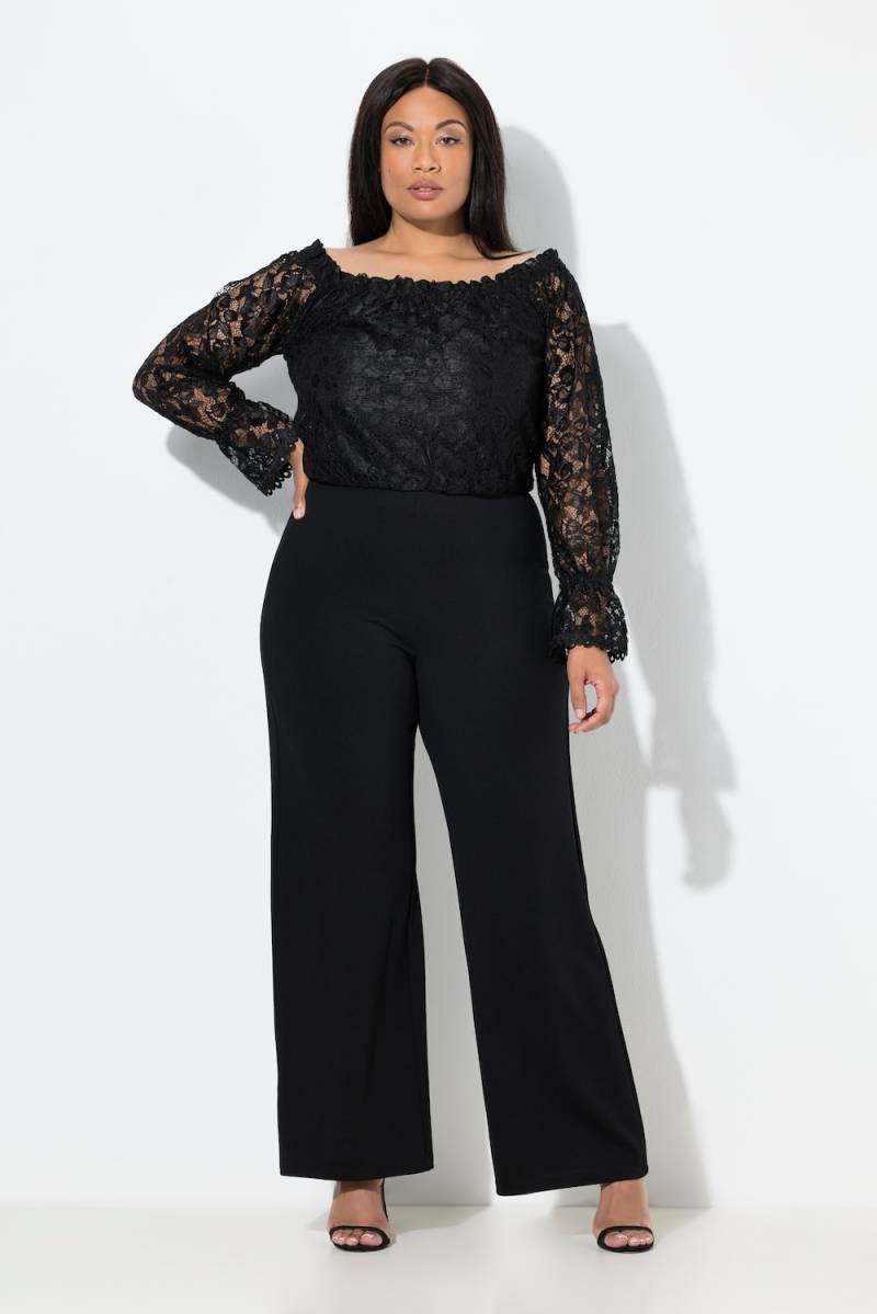 Große Größen Jumpsuit, Damen, schwarz, Größe: 46, Polyester, Ulla Popken von Ulla Popken