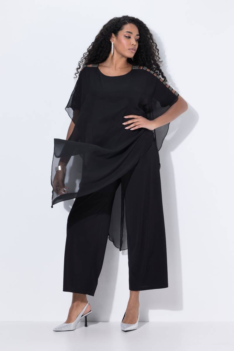 Große Größen Jumpsuit, Damen, schwarz, Größe: 46/48, Polyester, Ulla Popken Große Größen Jumpsuit, Damen, schwarz, Größe: 46/48, Polyester, Ulla Popken von Ulla Popken