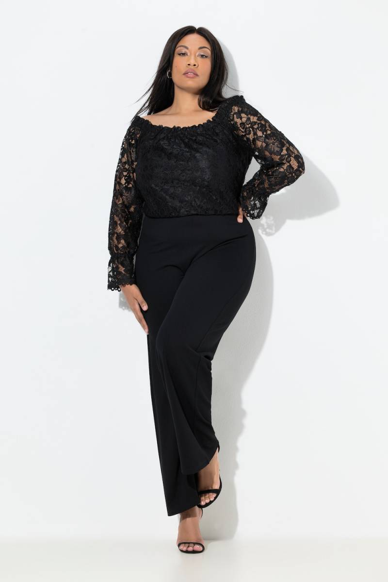 Große Größen Jumpsuit, Damen, schwarz, Größe: 56, Polyester, Ulla Popken von Ulla Popken