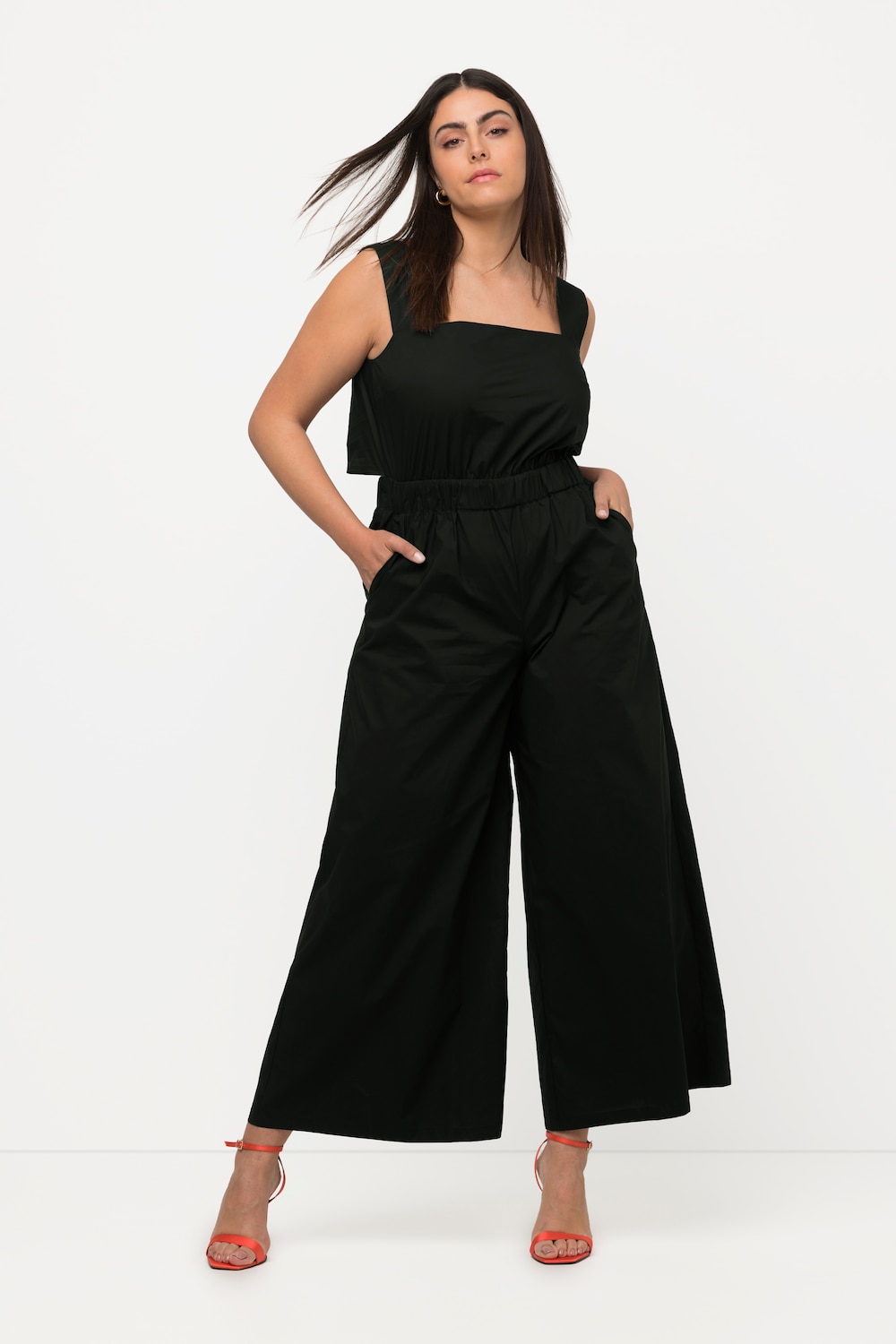 Große Größen Jumpsuit Mary, Damen, schwarz, Größe: 58/60, Baumwolle, Ulla Popken von Ulla Popken