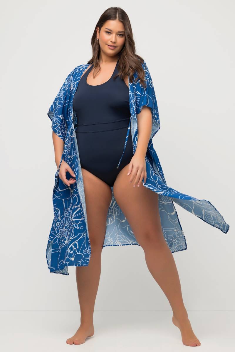 Große Größen Kaftan, Damen, blau, Größe: 3=58-64, Viskose, Ulla Popken von Ulla Popken